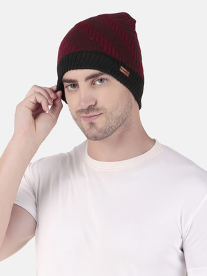 WILD WEST Self Design Beanie Cap