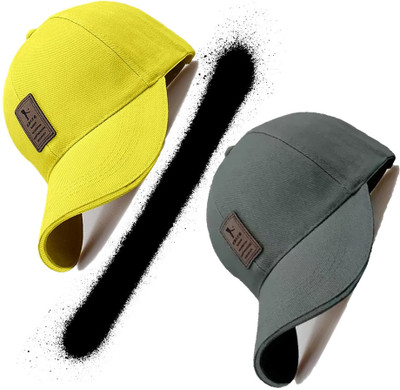 CLASSYMESSI Solid, Self Design Sports/Regular Cap Cap(Pack of 2)
