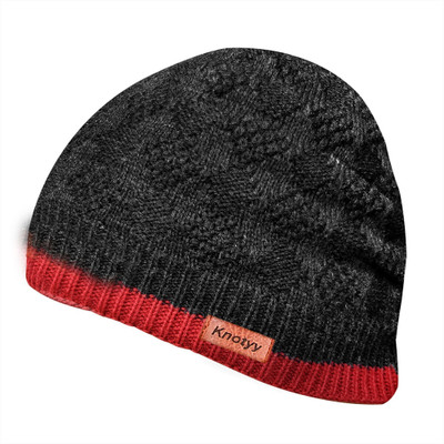 Knotyy Self Design Beanie Cap