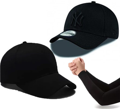 CLASSYMESSI Solid, Self Design, Embroidered Sports/Regular Cap Cap(Pack of 3)