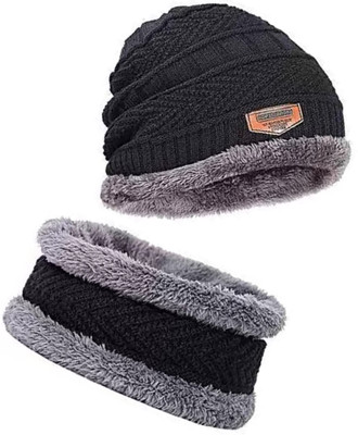 Trustizen Solid Beanie Cap(Pack of 2)