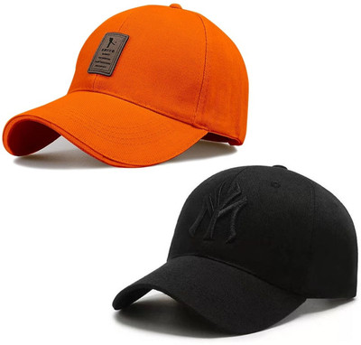 CLASSYMESSI Self Design, Embroidered, Solid, Self Design Sports/Regular Cap Cap(Pack of 2)