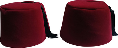 shophome Self Design Skull Cap Cap(Pack of 2)