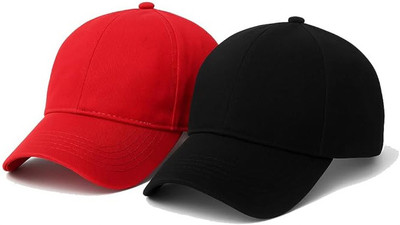 CLASSYMESSI Embroidered, Self Design, Solid Sports/Regular Cap Cap(Pack of 2)