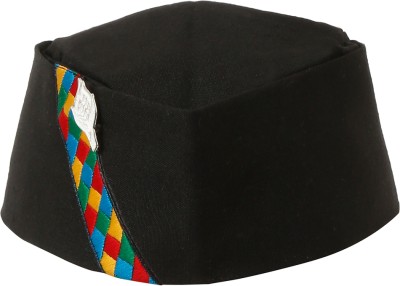 The Mini Needle Uttarakhand Pahadi Topi Embroidered Beanie Cap