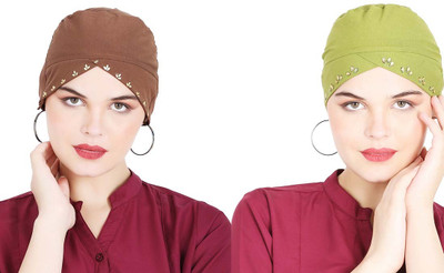 EnviUs Self Design Skull Cap Cap(Pack of 2)