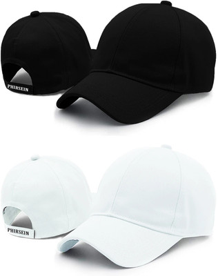 Phirsein Solid Sports/Regular Cap Cap(Pack of 2)