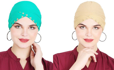 EnviUs Self Design Skull Cap Cap(Pack of 2)