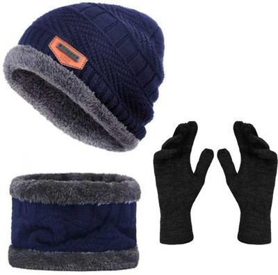 Saryu Woven Beanie Cap(Pack of 3)