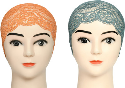 DCENT KRAFT Self Design Skull Cap Cap(Pack of 2)