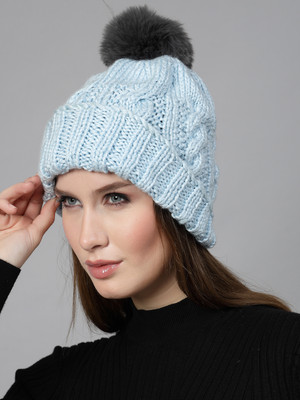 Velvery Self Design Beanie Cap