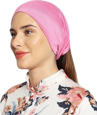 MONATI Solid Women’s Underscarf Tube Type Four Way Stretchable Pink Hijab Cap Solid Skull Cap Cap