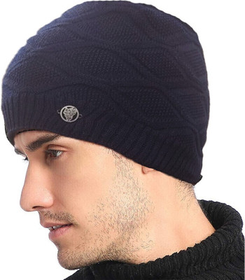 COOL INDIANS Self Design, Solid Beanie Cap