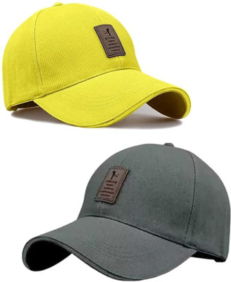 Dcmr Striped, Self Design, Solid Sports/Regular Cap Cap(Pack of 2)