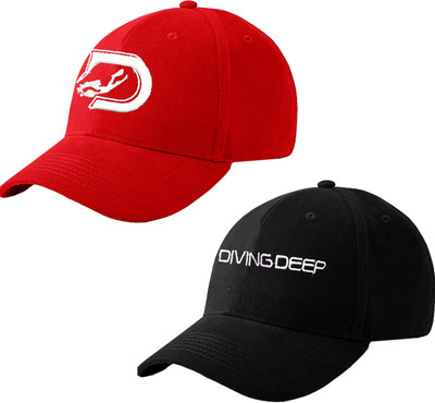 Diving deep Embroidered Sports/Regular Cap Cap(Pack of 2)