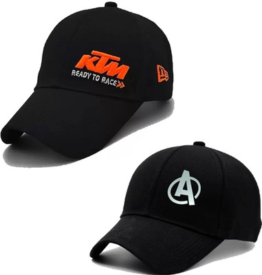 CLASSYMESSI Solid, Self Design, Embroidered Sports/Regular Cap Cap(Pack of 2)