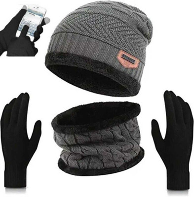 Winntressy Solid Beanie Cap