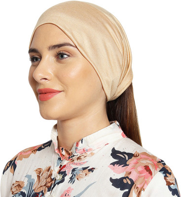 MONATI Solid Women’s Underscarf Tube Type Four Way Stretchable Beige Hijab Cap Solid Skull Cap Cap