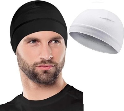 Alipzone Solid Skull Cap Cap(Pack of 2)