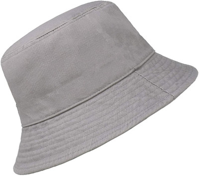 TQLOQZ Round summer bucket hats and caps(Grey, Pack of 1)