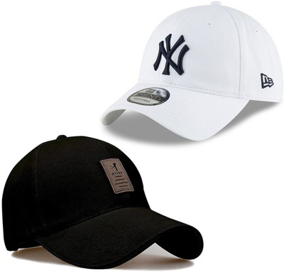 cap world Solid, Self Design, Embroidered Sports/Regular Cap Cap(Pack of 2)