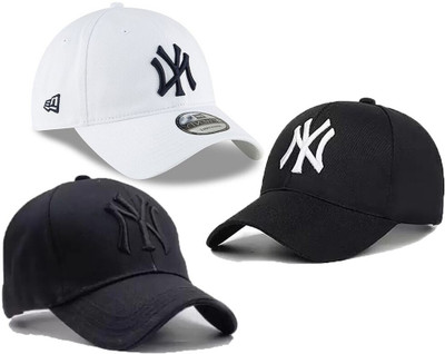 CLASSYMESSI Solid, Self Design, Embroidered Sports/Regular Cap Cap(Pack of 3)