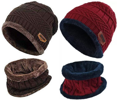 BetterToBest Woven Beanie Cap(Pack of 2)