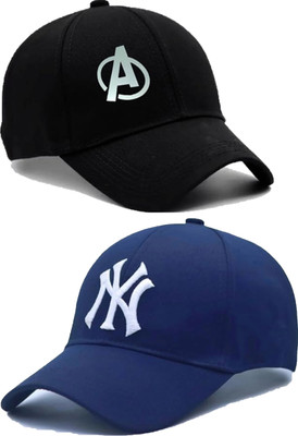 selloria Solid, Self Design, Embroidered Sports/Regular Cap Cap(Pack of 2)
