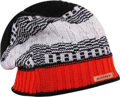 Knotyy Self Design Beanie Cap