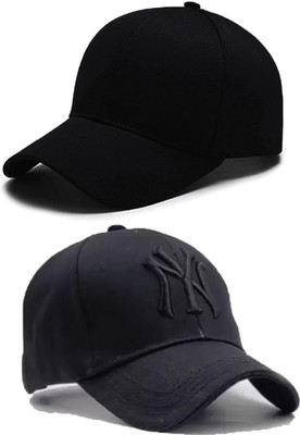 CLASSYMESSI Solid, Self Design, Embroidered Sports/Regular Cap Cap(Pack of 2)