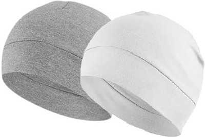 Run India Solid Skull Cap Cap(Pack of 2)