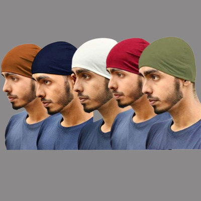 Motus Solid Skull Cap Cap(Pack of 5)