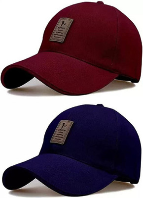Fizox Self Design Sports/Regular Cap Cap(Pack of 2)