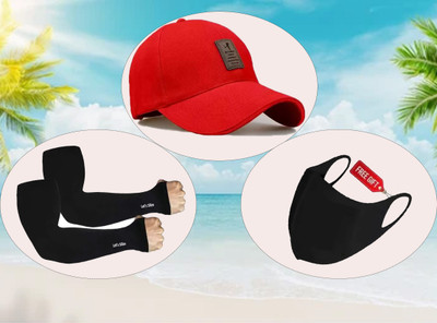 CLASSYMESSI Solid, Self Design Sports/Regular Cap Cap(Pack of 3)