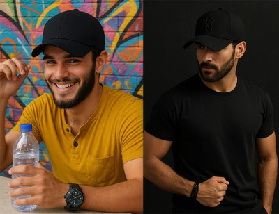 blutech Solid, Self Design, Embroidered Sports/Regular Cap Cap(Pack of 2)