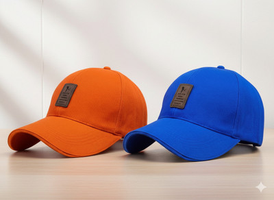 ILLARION Self Design, Solid Sports/Regular Cap Cap(Pack of 2)