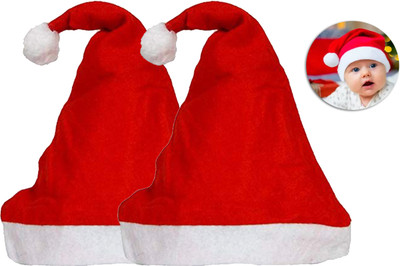 ME&YOU Solid Santa Cap Cap(Pack of 2)