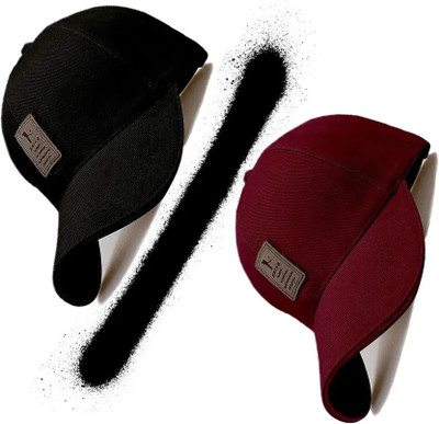 blutech Self Design, Solid Sports/Regular Cap Cap(Pack of 2)