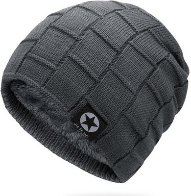 AlexVyan Checkered, Solid Beanie Cap
