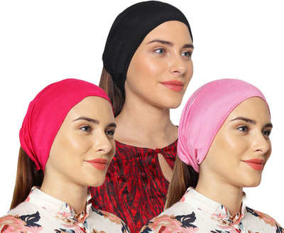 MONATI Solid Skull Cap Cap(Pack of 3)