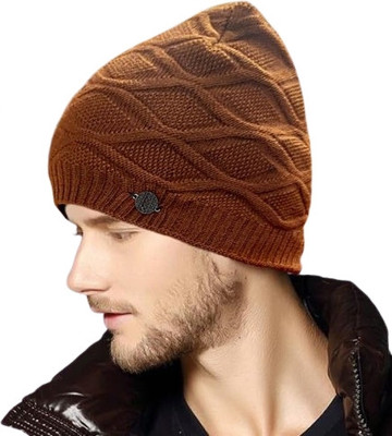 TRUE INDIAN Solid Beanie Cap