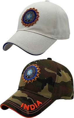 Ritoza Embroidered, Self Design, Solid Sports/Regular Cap Cap(Pack of 2)
