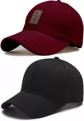Rigzy Self Design, Embroidered Sports/Regular Cap Cap(Pack of 2)