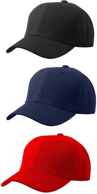 RBSFLOZIO Solid Sports/Regular Cap Cap(Pack of 3)