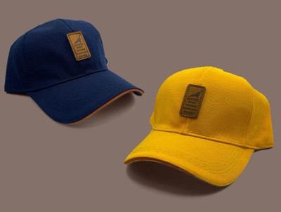ALAMOS Printed, Self Design, Solid Sports/Regular Cap Cap(Pack of 2)