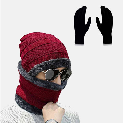 Moderic Solid Beanie Cap(Pack of 3)