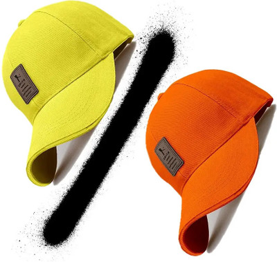 BLUCAPS Self Design, Solid Sports/Regular Cap Cap(Pack of 2)