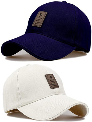 CLASSYMESSI Solid, Self Design, Printed Sports/Regular Cap Cap(Pack of 2)