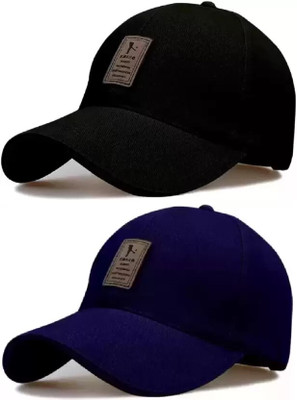 cap world Solid, Self Design Sports/Regular Cap Cap(Pack of 2)
