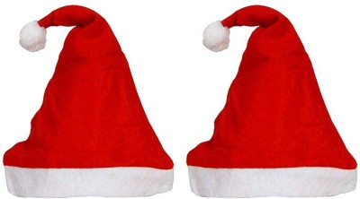 ME&YOU Santa Cap for Kids & Adult(Red, White, Pack of 3)